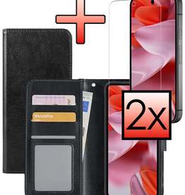 NoXx NoXx Google Pixel 10 Hoesje Bookcase Met 2x Screenprotector - Zwart