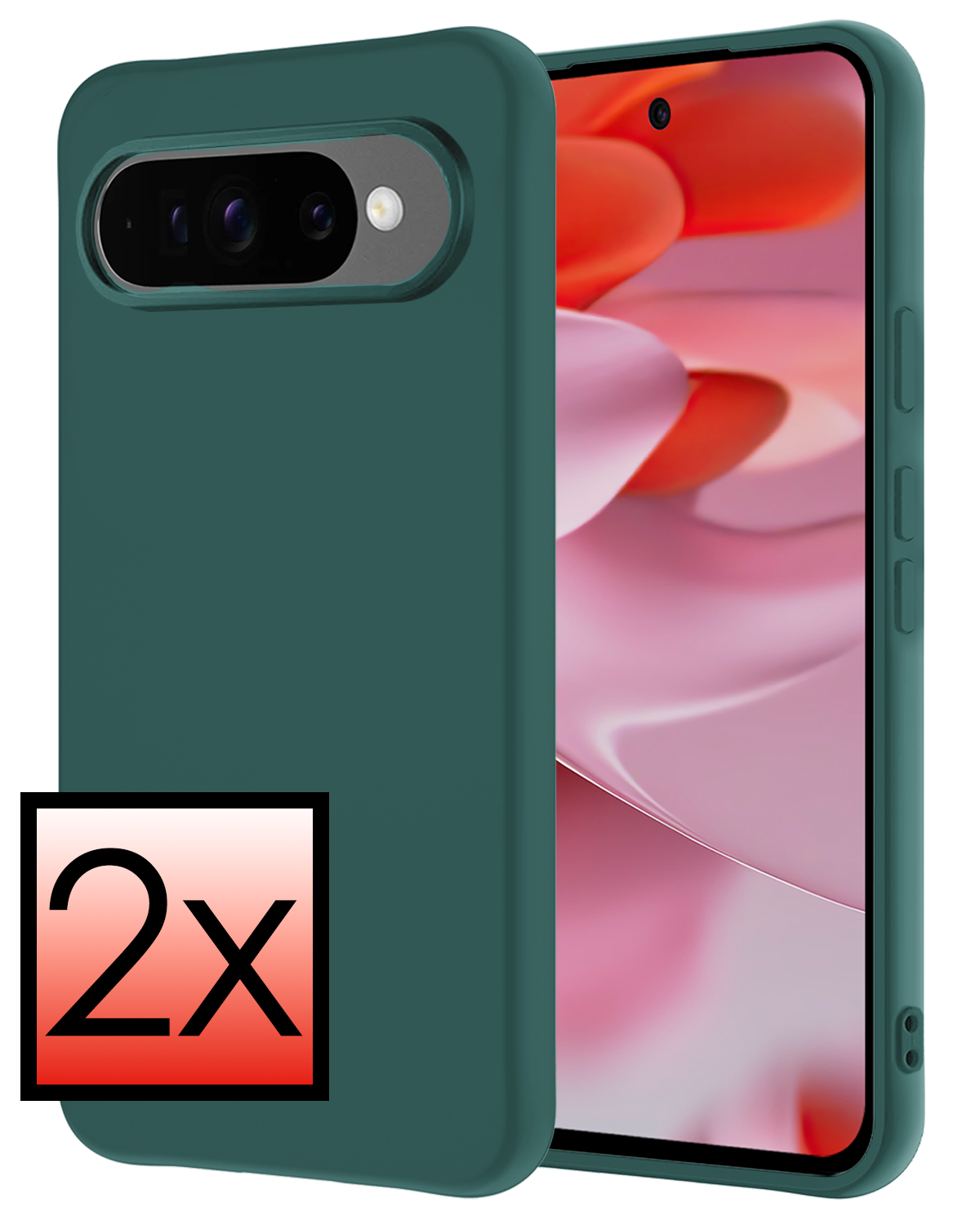 NoXx NoXx Google Pixel 10 Pro Hoesje Siliconen - Donkergroen - 2 PACK