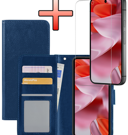 NoXx NoXx Google Pixel 10 Pro Hoesje Bookcase Met Screenprotector - Donkerblauw