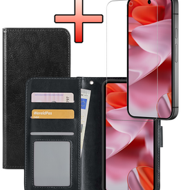 NoXx NoXx Google Pixel 10 Pro Hoesje Bookcase Met Screenprotector - Zwart