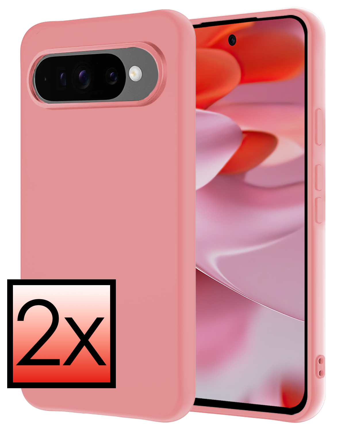 NoXx NoXx Google Pixel 10 Pro XL Hoesje Siliconen - Lichtroze - 2 PACK