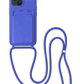 BASEY. BASEY. iPhone 14 Hoesje Pashouder met Koord - Fel Blauw - 2 PACK