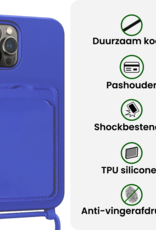 BASEY. BASEY. iPhone 14 Pro Max Hoesje Pashouder met Koord - Fel Blauw - 2 PACK