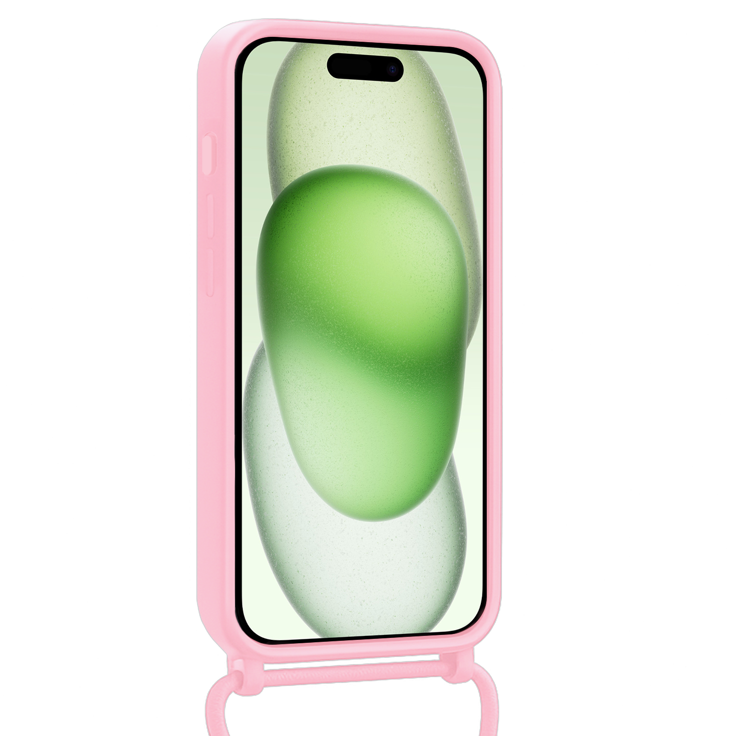 BASEY. BASEY. iPhone 14 Pro Max Hoesje Pashouder met Koord - Lichtroze - 2 PACK