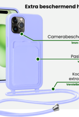 BASEY. BASEY. iPhone 14 Pro Max Hoesje Pashouder met Koord - Lila - 2 PACK