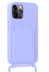BASEY. BASEY. iPhone 14 Pro Max Hoesje Pashouder met Koord - Lila - 2 PACK