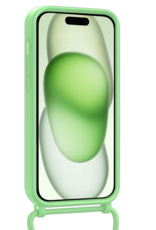 BASEY. BASEY. iPhone 15 Pro Max Hoesje Pashouder met Koord Met 2x Screenprotector - Groen