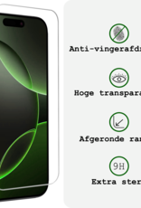 BASEY. BASEY. iPhone 16 Pro Max Hoesje Pashouder met Koord Met Screenprotector - Donkergroen