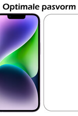 Nomfy Nomfy iPhone 13 Hoesje Pashouder met Koord Met Screenprotector - Geel