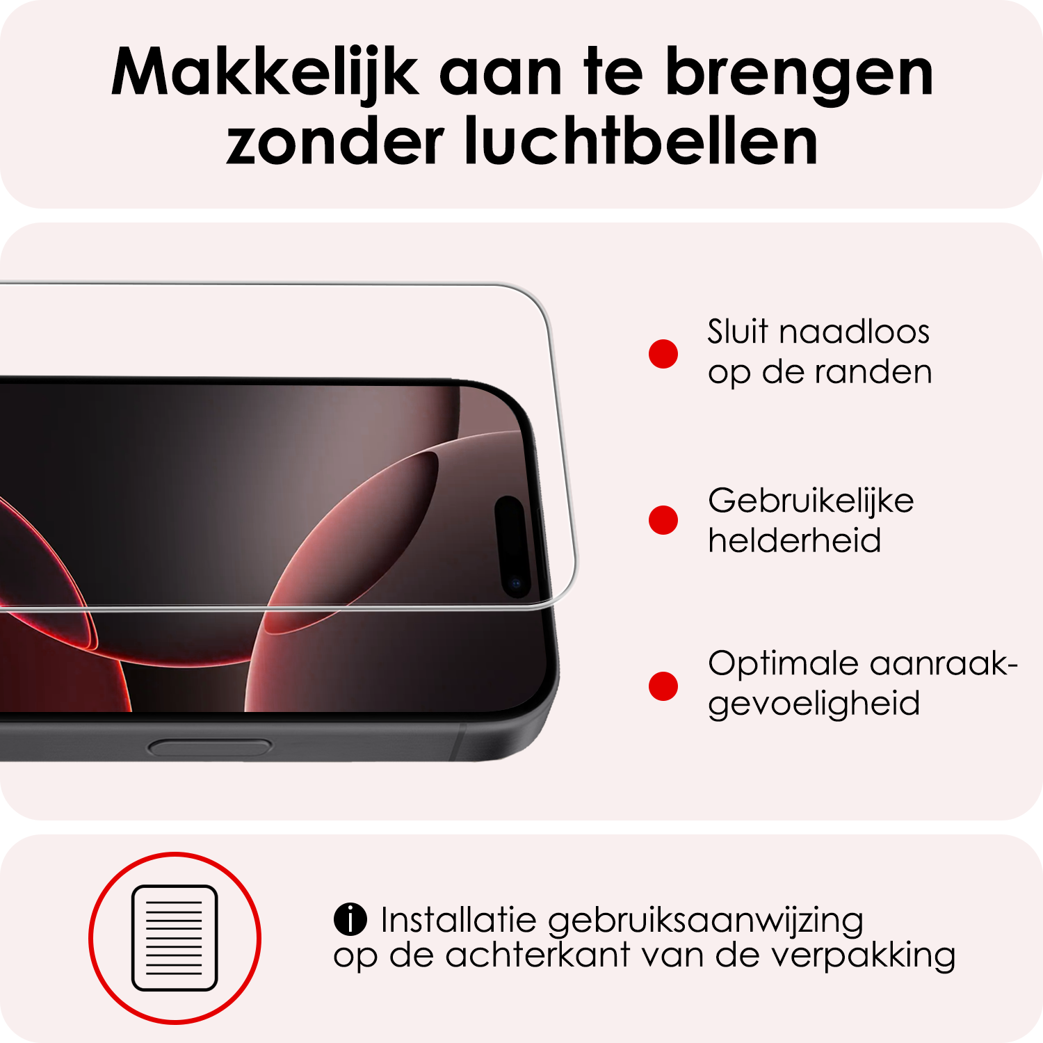 NoXx NoXx iPhone 16 Pro Max Hoesje Pashouder met Koord Met 2x Screenprotector - Lila