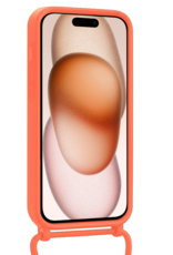 Nomfy Nomfy iPhone 14 Pro Max Hoesje Pashouder met Koord - Papaya - 2 PACK