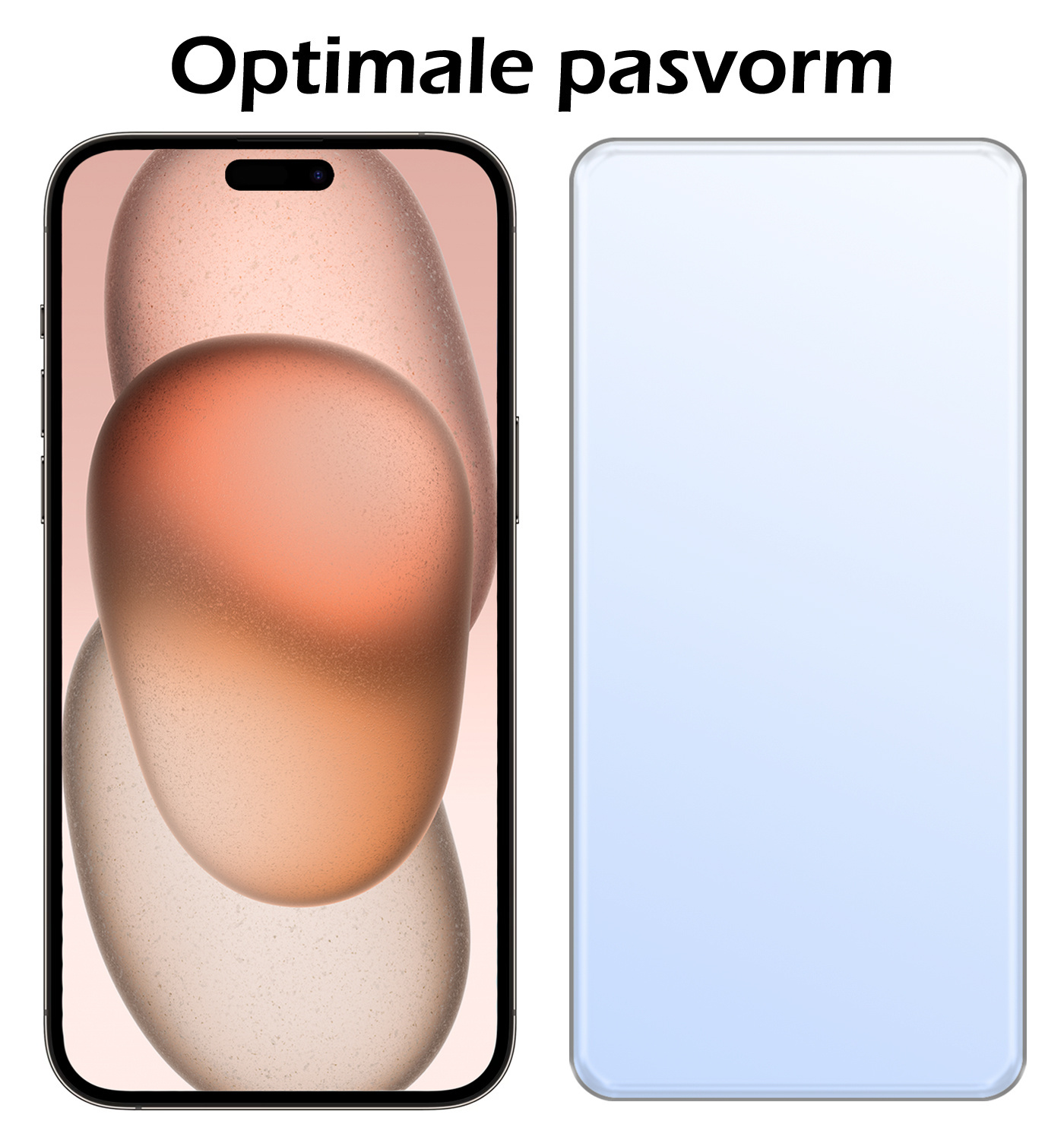 Nomfy Nomfy iPhone 14 Pro Max Hoesje Pashouder met Koord Met 2x Screenprotector - Lichtblauw