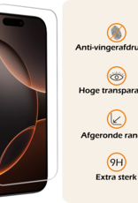 Nomfy Nomfy iPhone 16 Pro Hoesje Pashouder met Koord Met Screenprotector - Donkergroen
