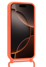 Nomfy Nomfy iPhone 16 Pro Max Hoesje Pashouder met Koord - Papaya