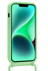 Forterra Forterra iPhone 13 Hoesje Pashouder met Koord Met 2x Screenprotector - Groen