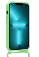 Forterra Forterra iPhone 13 Pro Hoesje Pashouder met Koord - Groen - 2 PACK