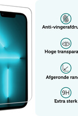 Forterra Forterra iPhone 13 Pro Hoesje Pashouder met Koord Met Screenprotector - Lichtblauw