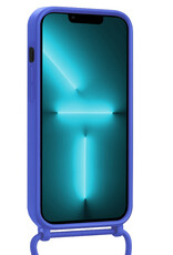 Forterra Forterra iPhone 13 Pro Max Hoesje Pashouder met Koord Met Screenprotector - Fel Blauw