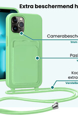 Forterra Forterra iPhone 13 Pro Max Hoesje Pashouder met Koord - Groen - 2 PACK