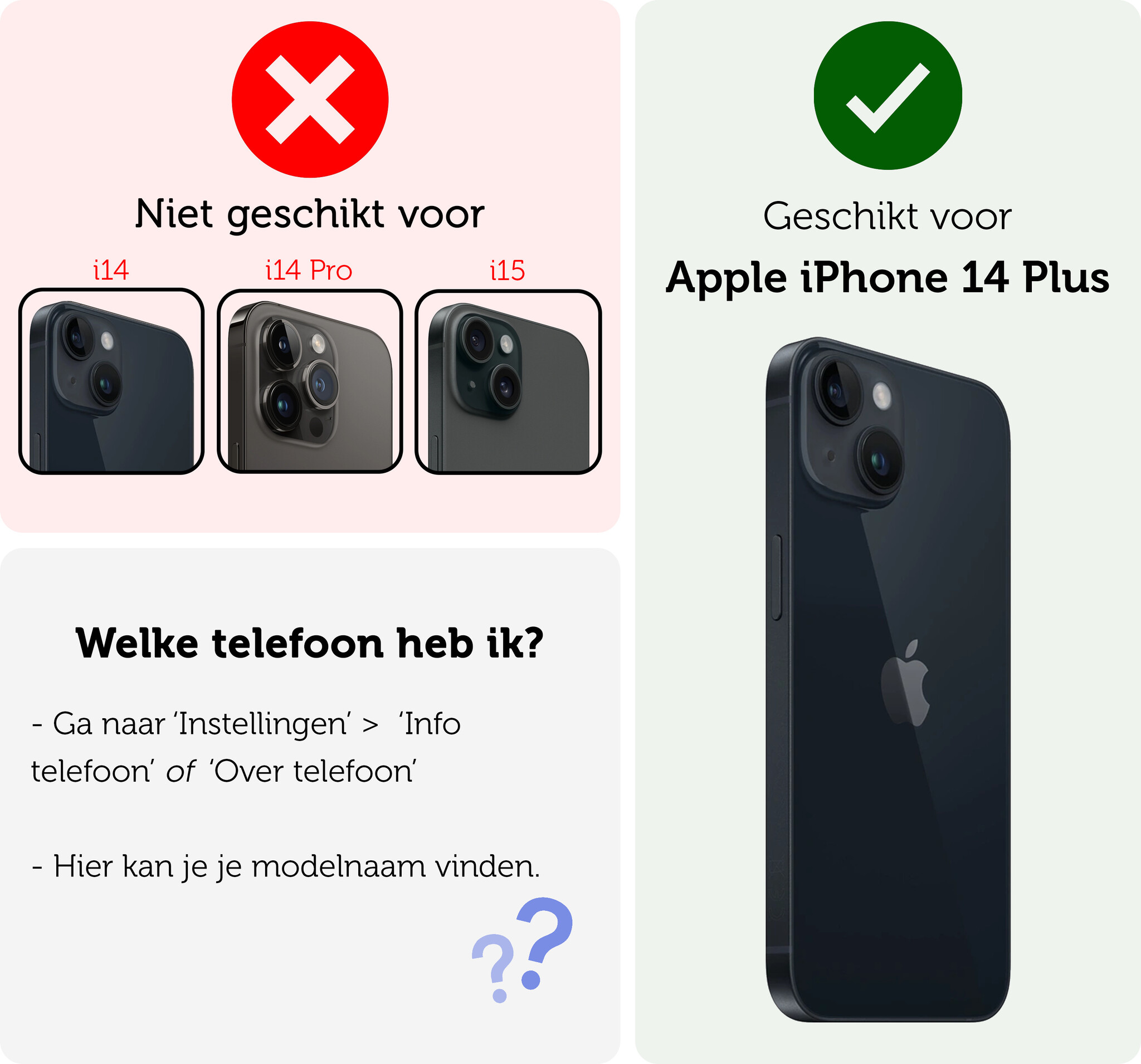 Forterra Forterra iPhone 14 Plus Hoesje Pashouder met Koord Met 2x Screenprotector - Lichtroze