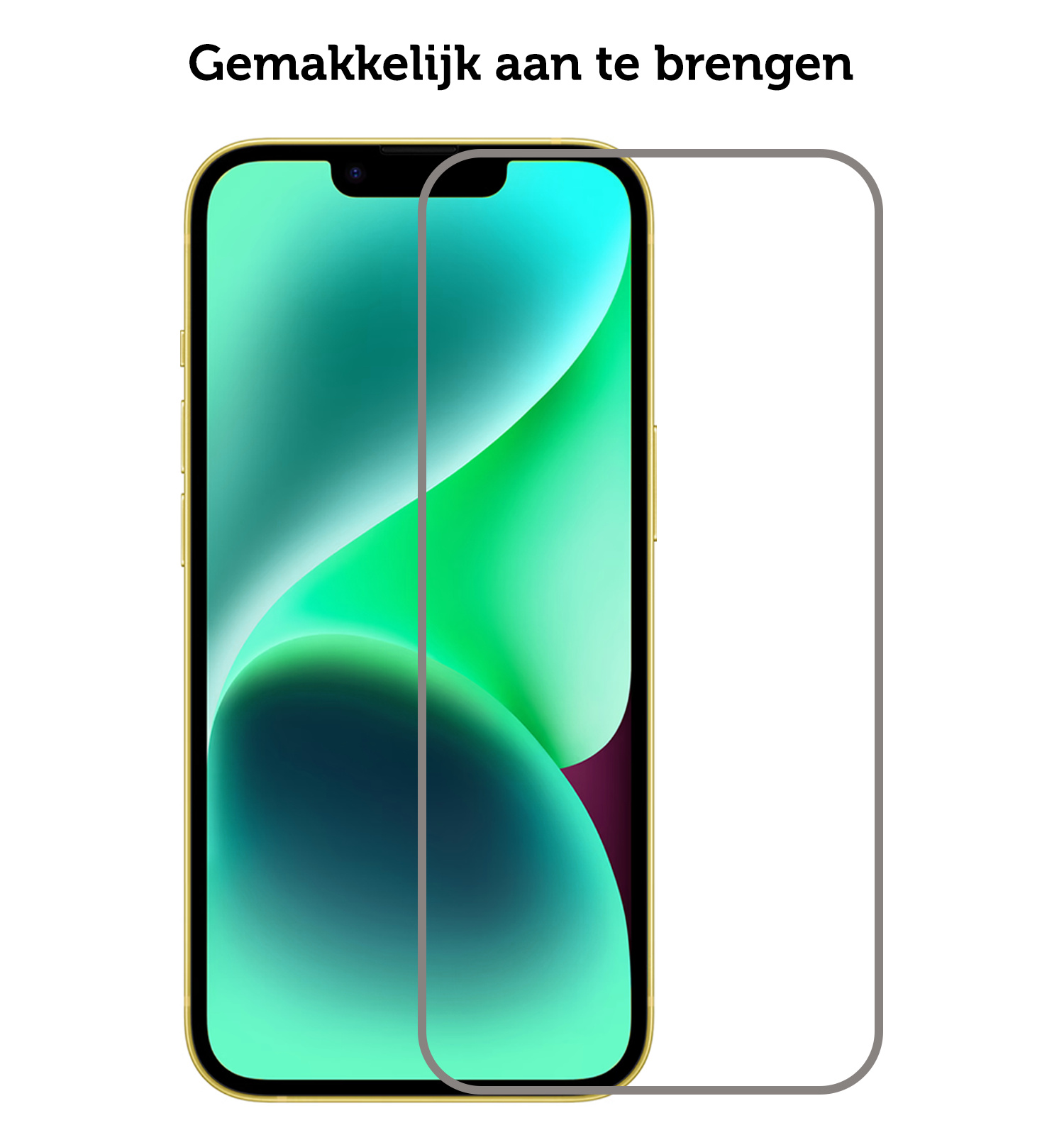 Forterra Forterra iPhone 14 Hoesje Pashouder met Koord Met Screenprotector - Fel Blauw