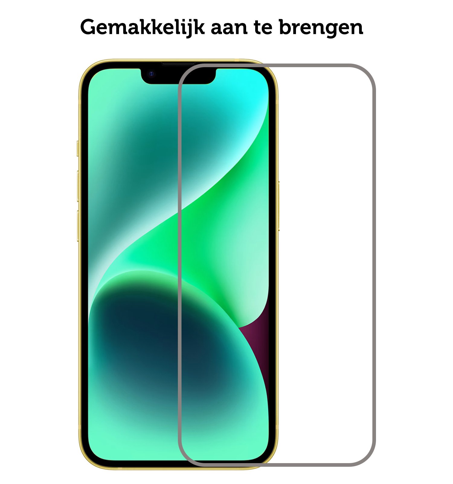 Forterra Forterra iPhone 14 Hoesje Pashouder met Koord Met Screenprotector - Lichtblauw