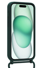 Forterra Forterra iPhone 14 Pro Max Hoesje Pashouder met Koord - Donkergroen - 2 PACK