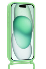 Forterra Forterra iPhone 15 Pro Hoesje Pashouder met Koord - Groen - 2 PACK