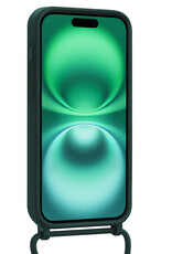 Forterra Forterra iPhone 16 Plus Hoesje Pashouder met Koord - Donkergroen