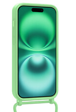 Forterra Forterra iPhone 16 Hoesje Pashouder met Koord Met Screenprotector - Groen