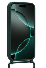 Forterra Forterra iPhone 16 Pro Hoesje Pashouder met Koord - Donkergroen