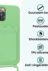 Forterra Forterra iPhone 16 Pro Hoesje Pashouder met Koord - Groen