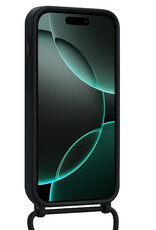 Forterra Forterra iPhone 16 Pro Hoesje Pashouder met Koord - Zwart