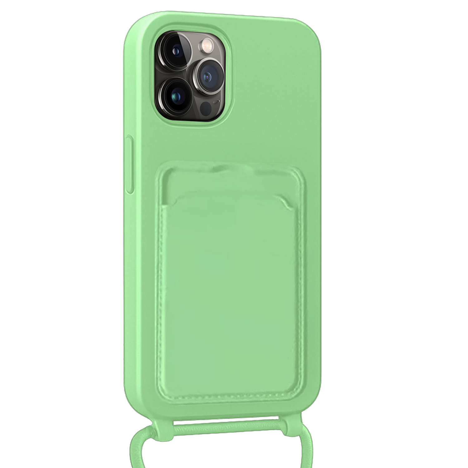 NoXx NoXx iPhone 14 Pro Max Hoesje Pashouder met Koord - Groen - 2 PACK