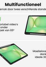 BASEY. BASEY. Samsung Galaxy Tab S10 Lite Hoesje Met Uitsparing S Pen Met Screenprotector - Grijs