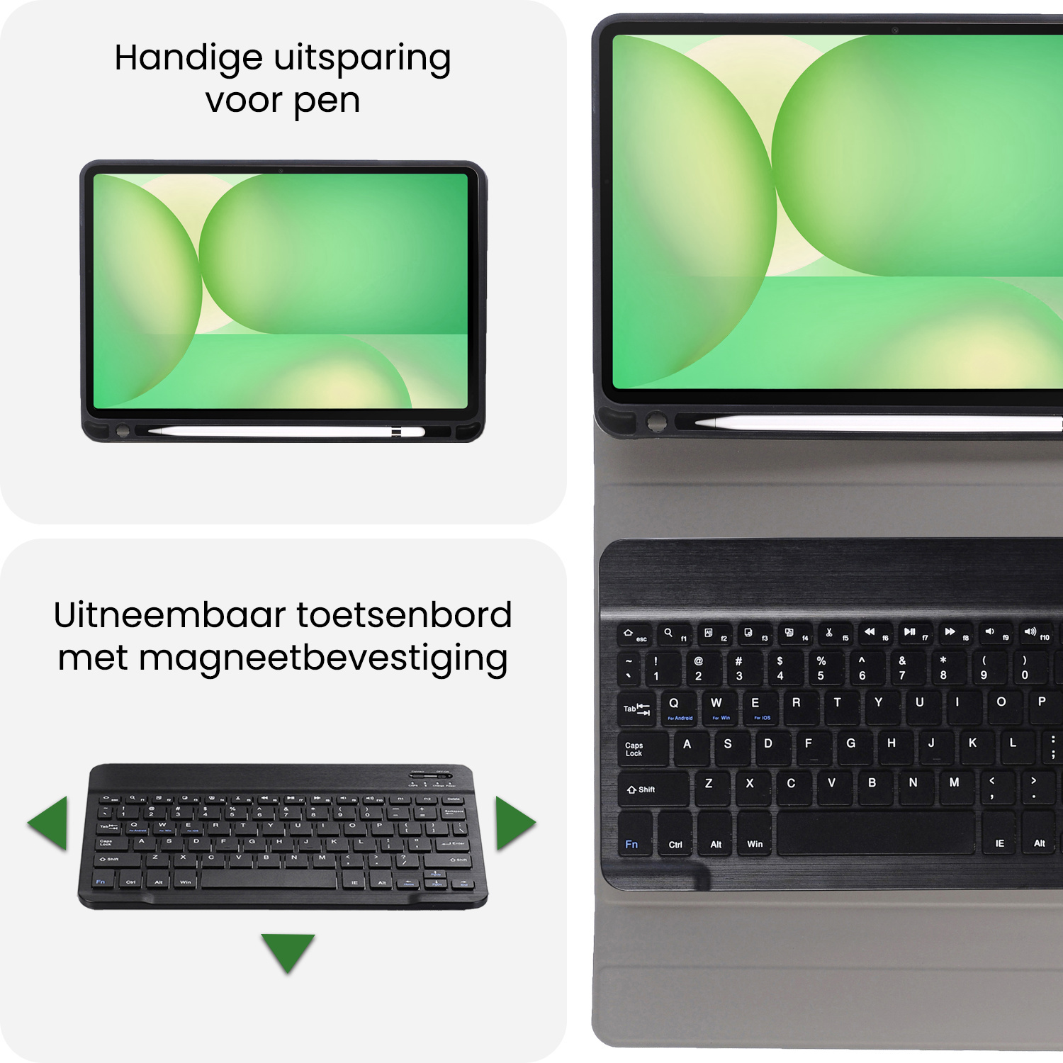 BASEY. BASEY. Samsung Galaxy Tab S10 Lite Toetsenbordhoes Met Screenprotector - Zwart