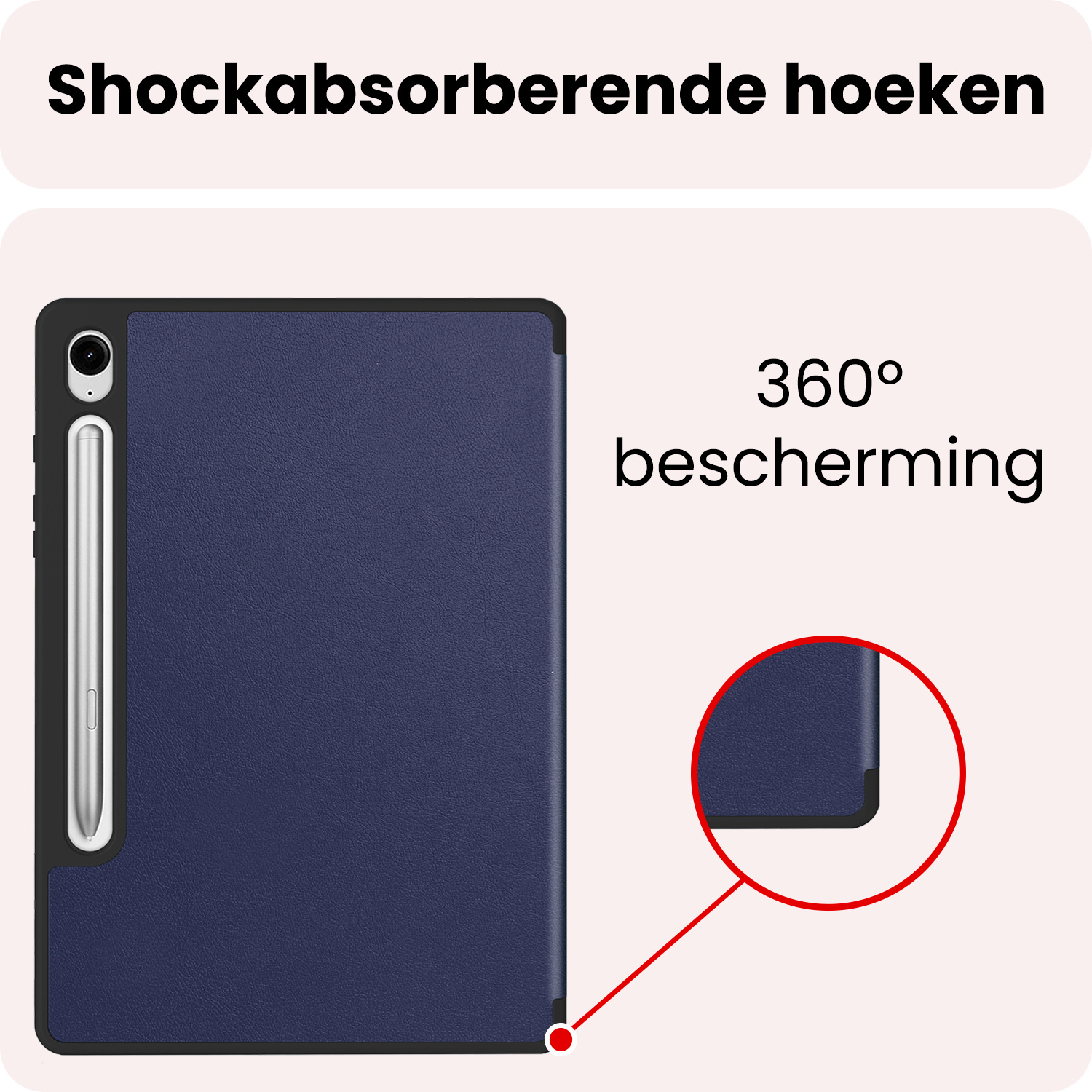 NoXx NoXx Samsung Galaxy Tab S10 Lite Hoesje Met Uitsparing S Pen - Donkerblauw