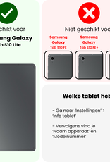 Nomfy Nomfy Samsung Galaxy Tab S10 Lite Hoesje Met Uitsparing S Pen Met Screenprotector - Zwart