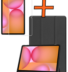 Nomfy Nomfy Samsung Galaxy Tab S10 Lite Hoesje Met Uitsparing S Pen Met Screenprotector - Zwart