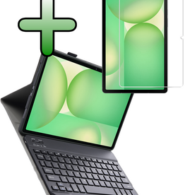 BASEY. BASEY. Samsung Galaxy Tab S10 Lite Toetsenbordhoes Met Screenprotector - Zwart
