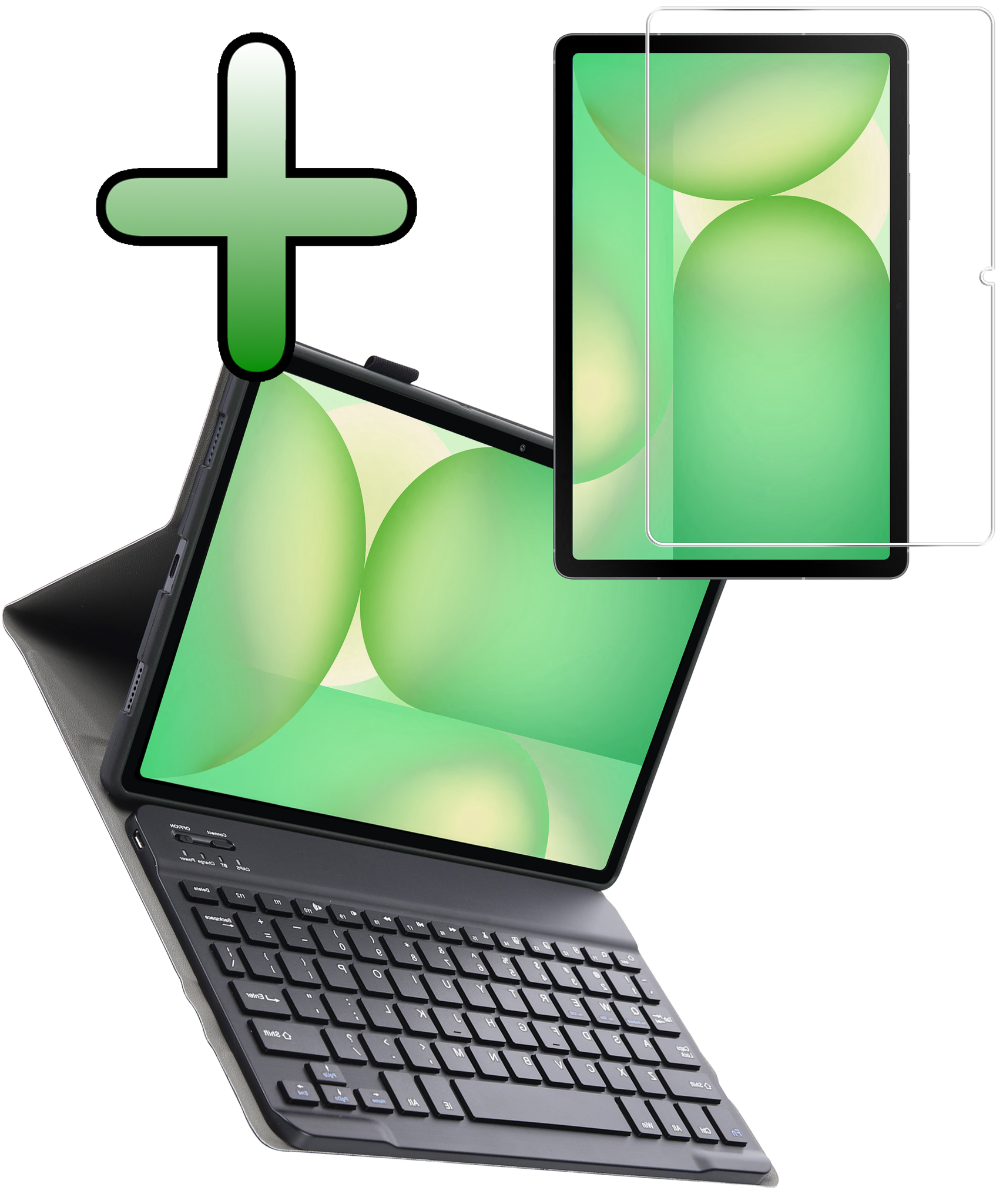 BASEY. BASEY. Samsung Galaxy Tab S10 Lite Toetsenbordhoes Met Screenprotector - Zwart