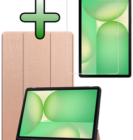 BASEY. BASEY. Samsung Galaxy Tab S10 Lite Hoesje Met Uitsparing S Pen Met Screenprotector - Rose Goud