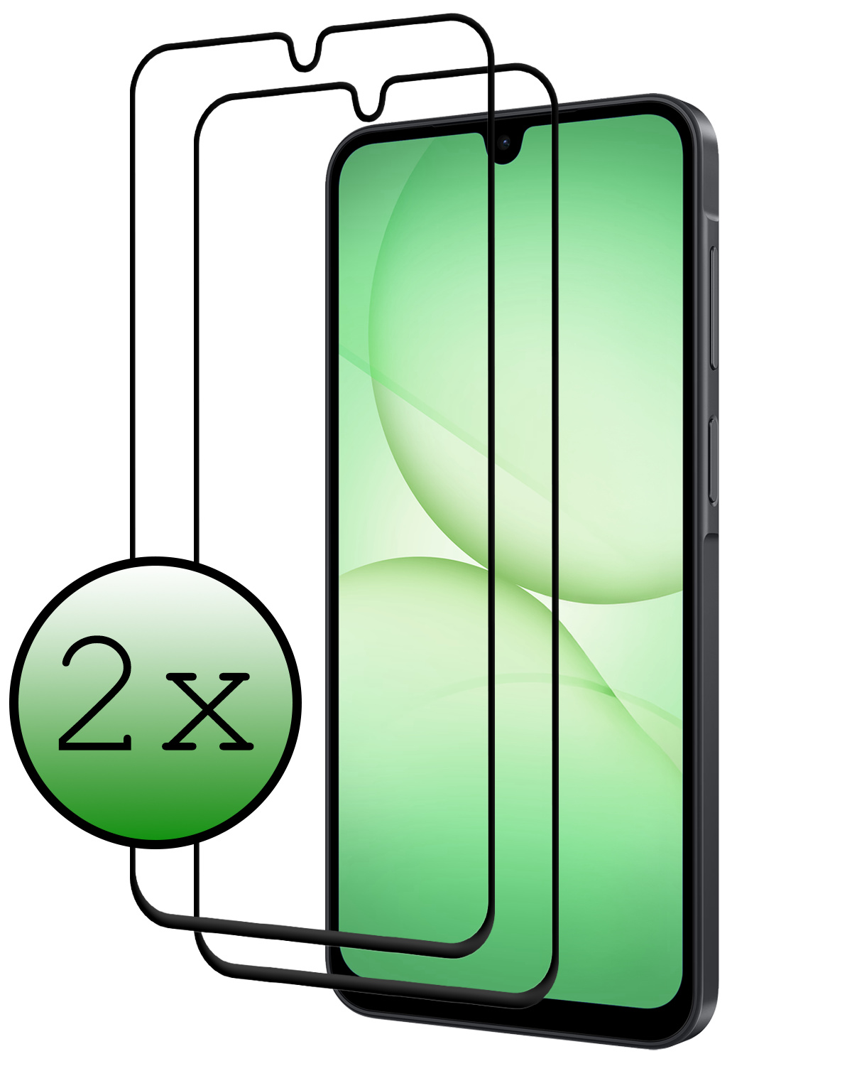 BASEY. BASEY. Samsung Galaxy A17 Screenprotector Glas Full Cover - 2 PACK