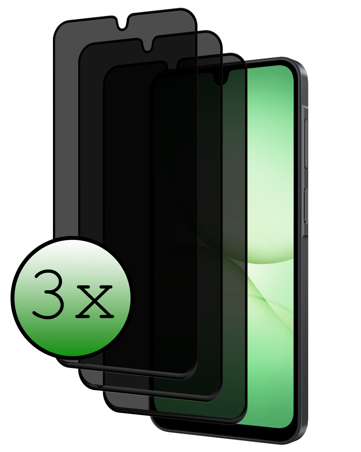 BASEY. BASEY. Samsung Galaxy A17 Screenprotector Glas Privacy - 3 PACK