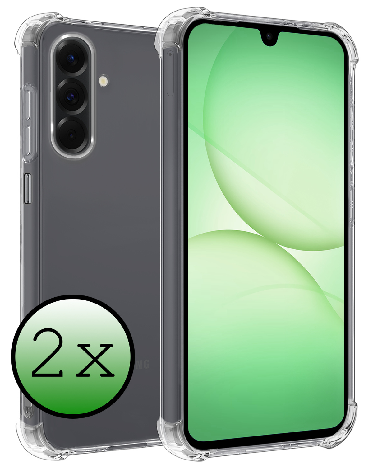 BASEY. BASEY. Samsung Galaxy A17 Hoesje Shockproof - Transparant - 2 PACK