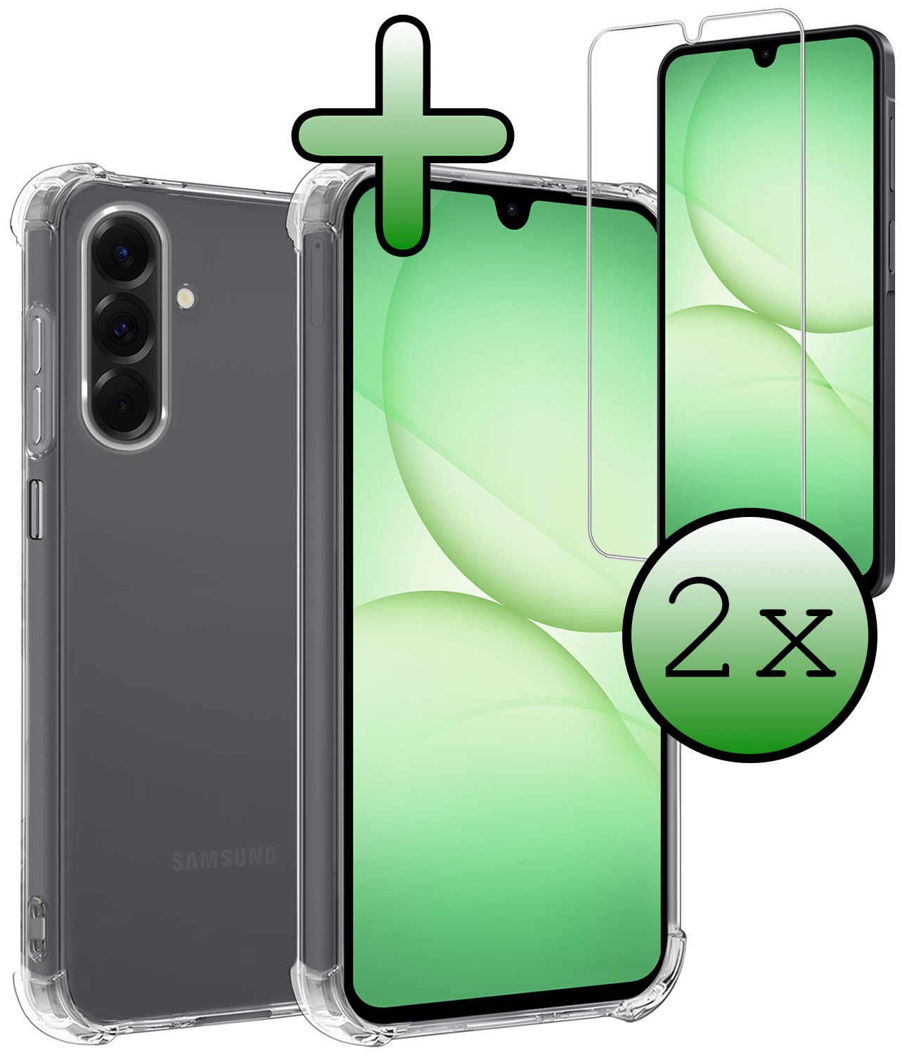 BASEY. BASEY. Samsung Galaxy A17 Hoesje Shockproof Met 2x Screenprotector