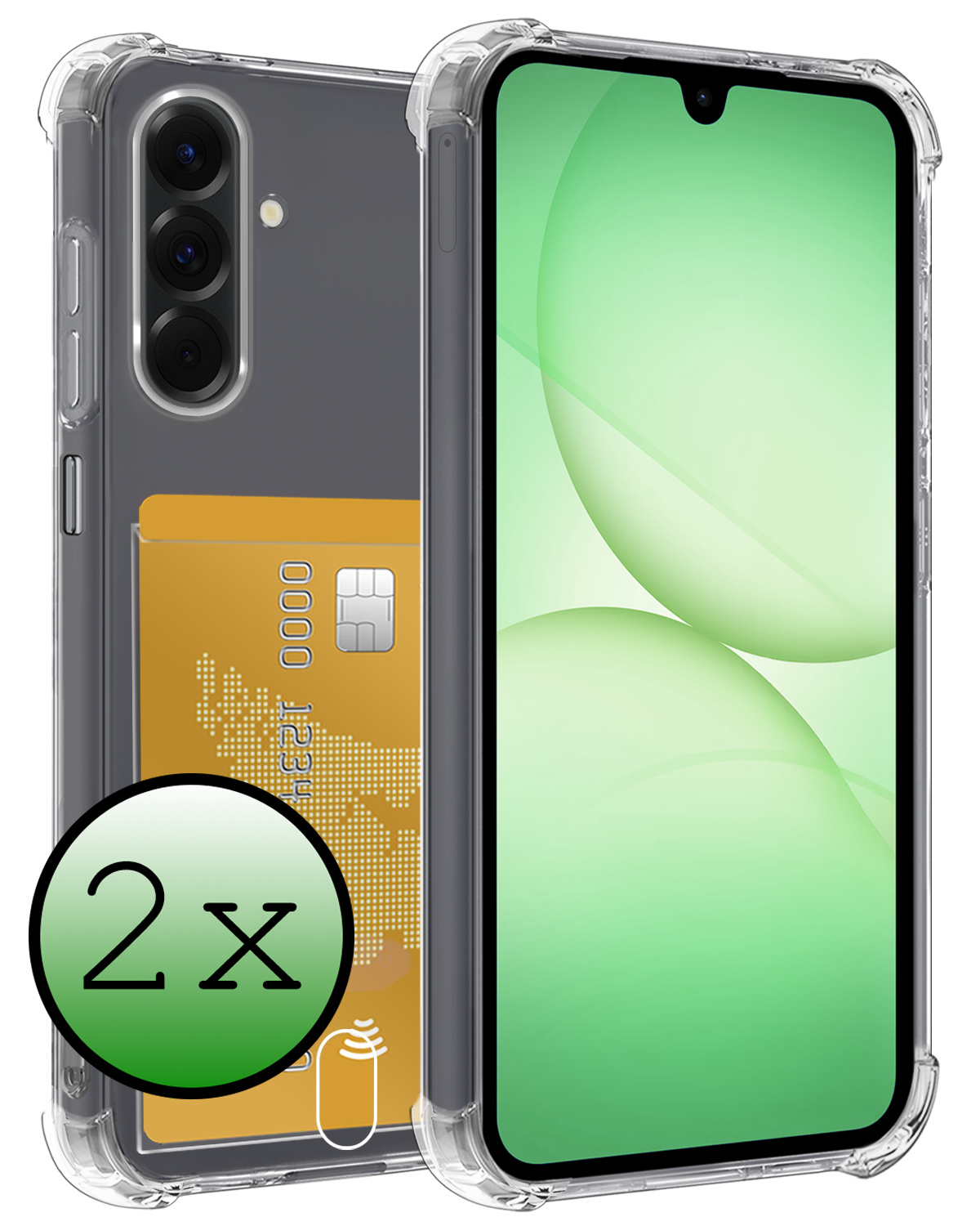 BASEY. BASEY. Samsung Galaxy A17 Hoesje Pashouder - 2 PACK