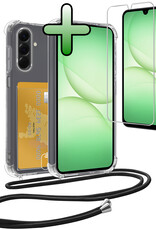 BASEY. BASEY. Samsung Galaxy A17 Hoesje Pashouder met Koord Met Screenprotector