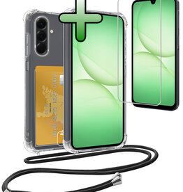 BASEY. BASEY. Samsung Galaxy A17 Hoesje Pashouder met Koord Met Screenprotector