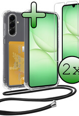 BASEY. BASEY. Samsung Galaxy A17 Hoesje Pashouder met Koord Met 2x Screenprotector